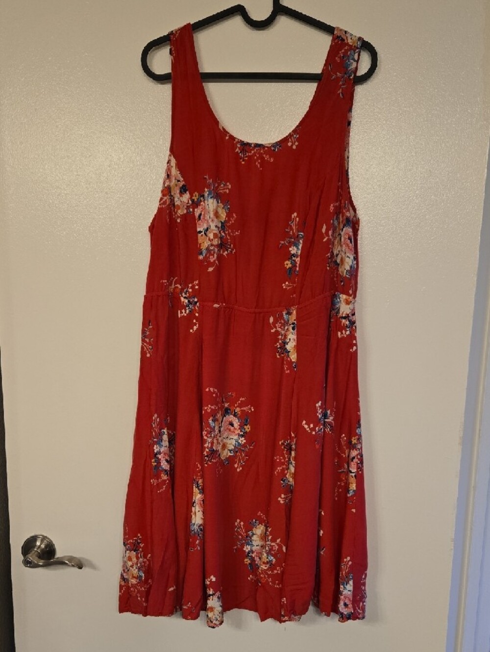 torrid Pink-Red Floral Sleeveless Skater Dress - Picture 4 of 8